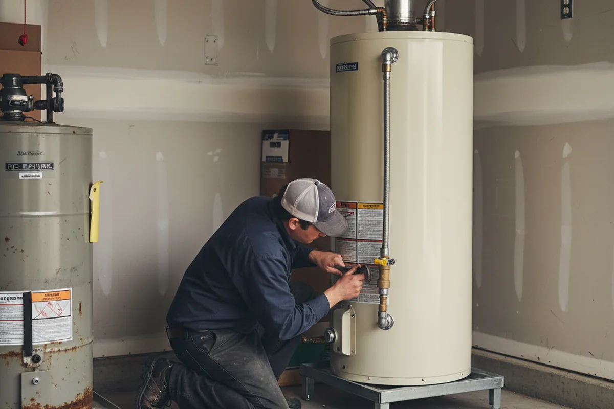 Water heater and shutoff valve replacement in McLeansville
